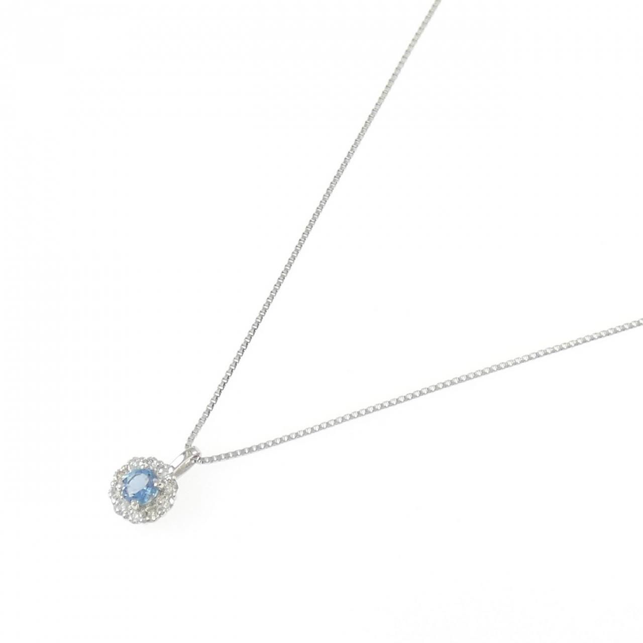 PT950/PT850 アクアマリン ネックレス 0.11CT - メルカリ