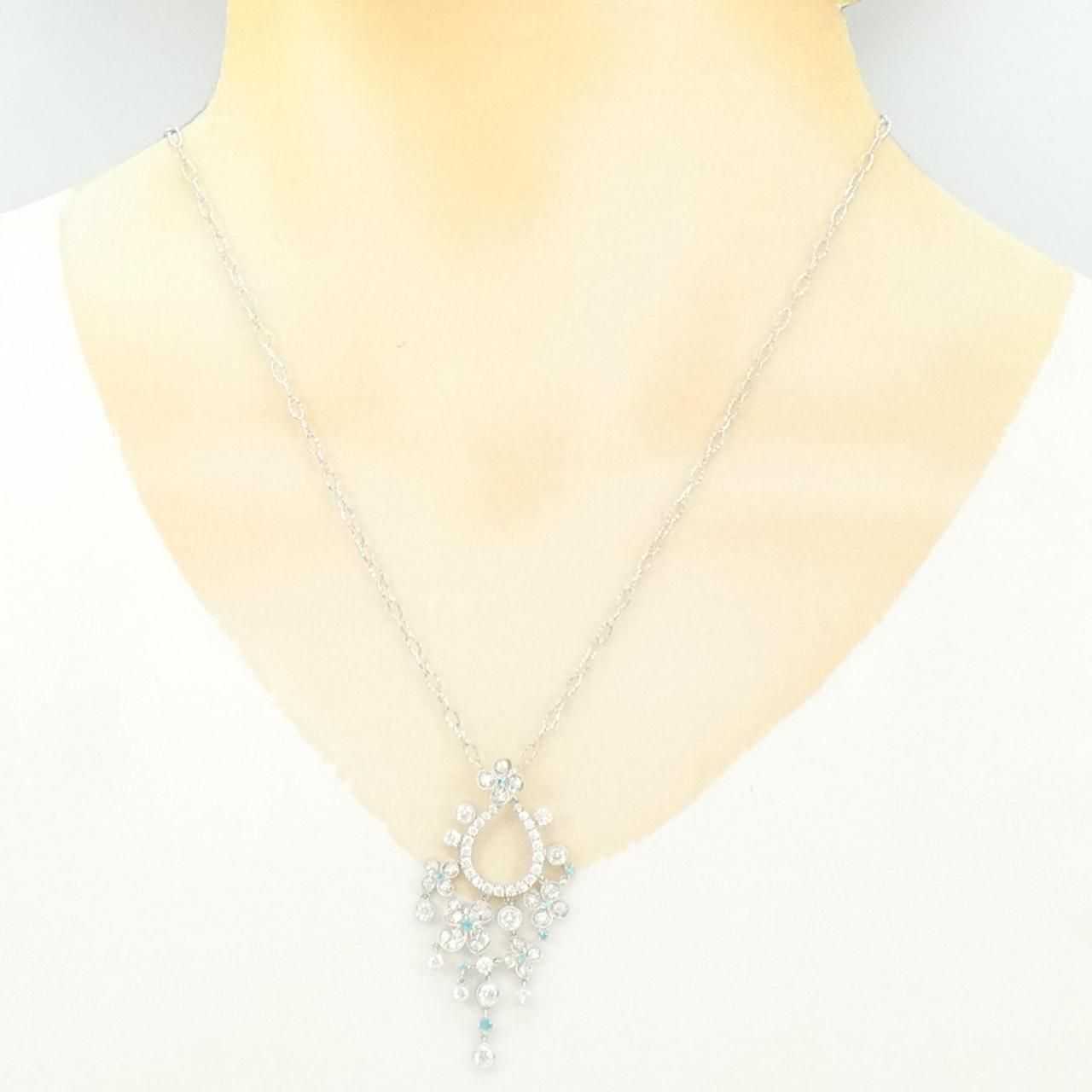 750WG/K18WG トルマリン ネックレス 0.136CT - メルカリ