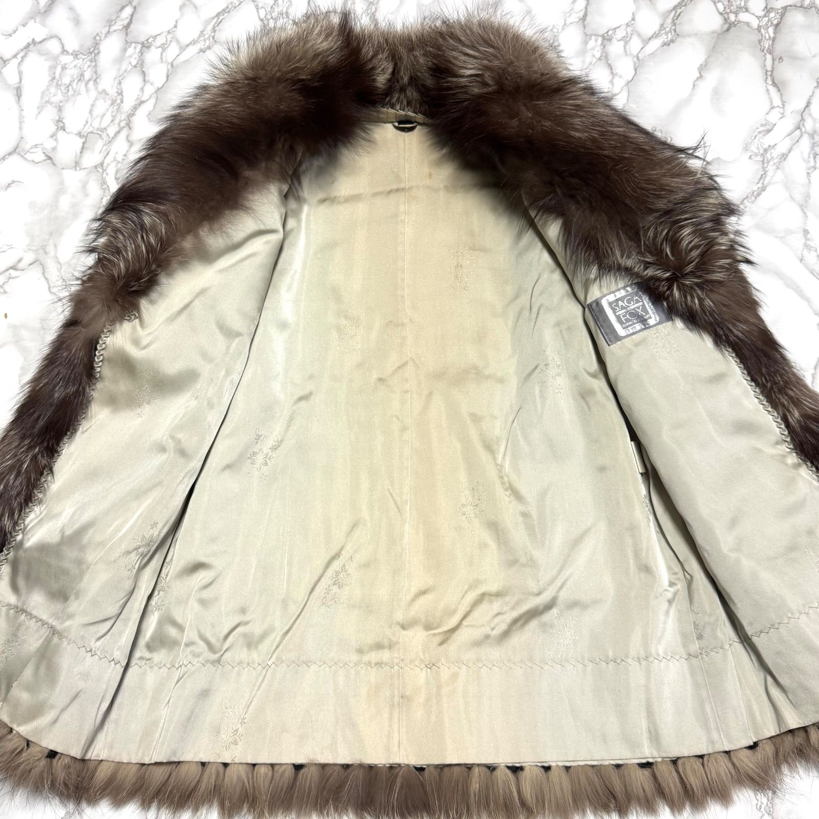 逸品【SAGAFOX サガフォックス】SILVER FOX FUR JACKET COAT