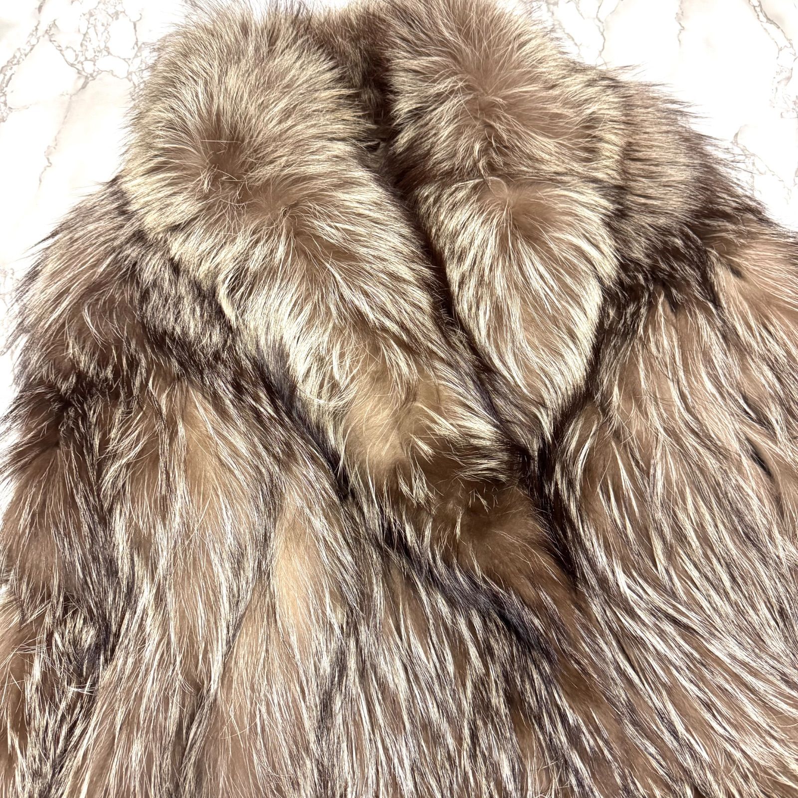 逸品【SAGAFOX サガフォックス】SILVER FOX FUR JACKET COAT