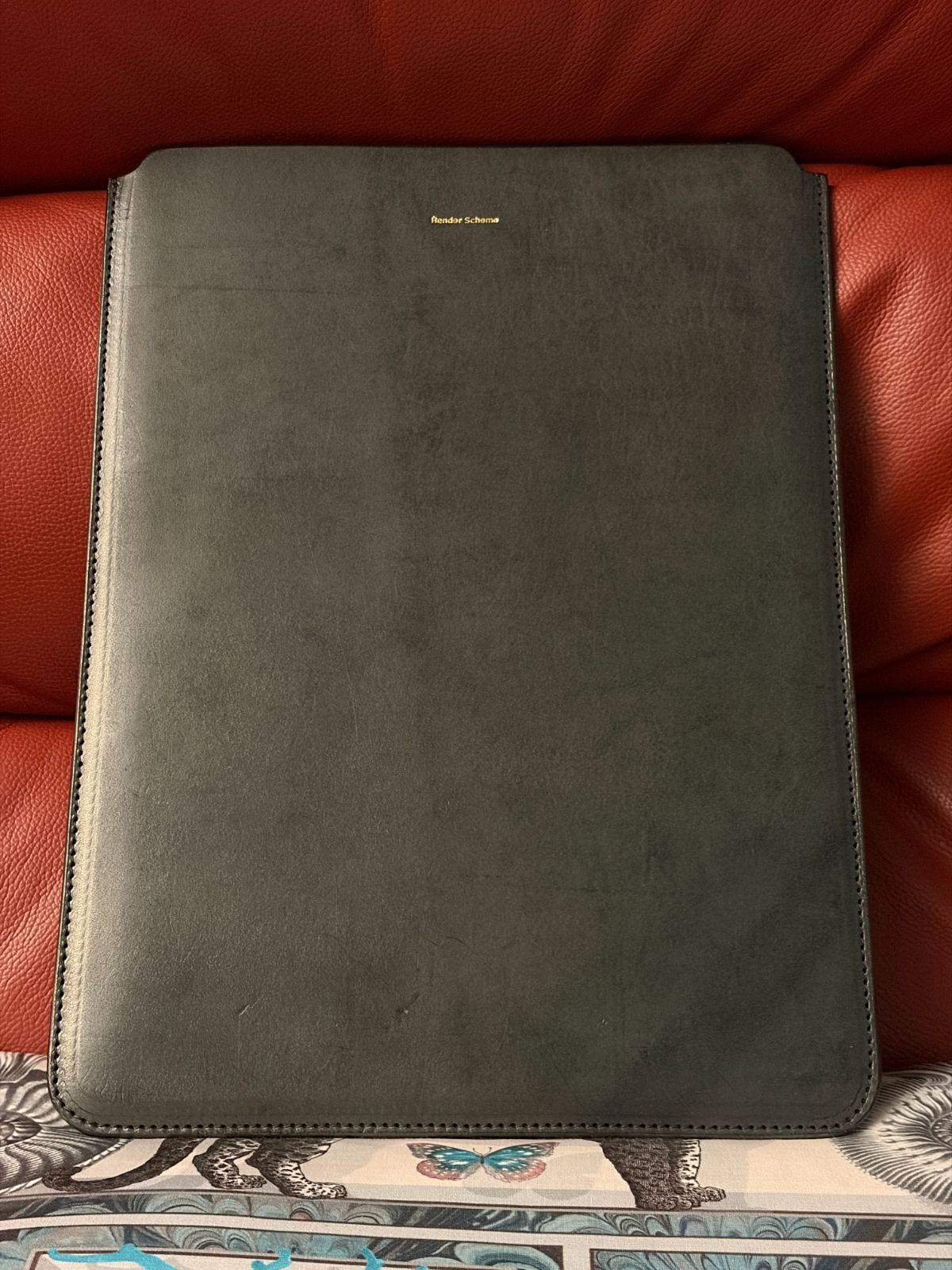 Hender Scheme 黒レザー ノートPCケース 13inch