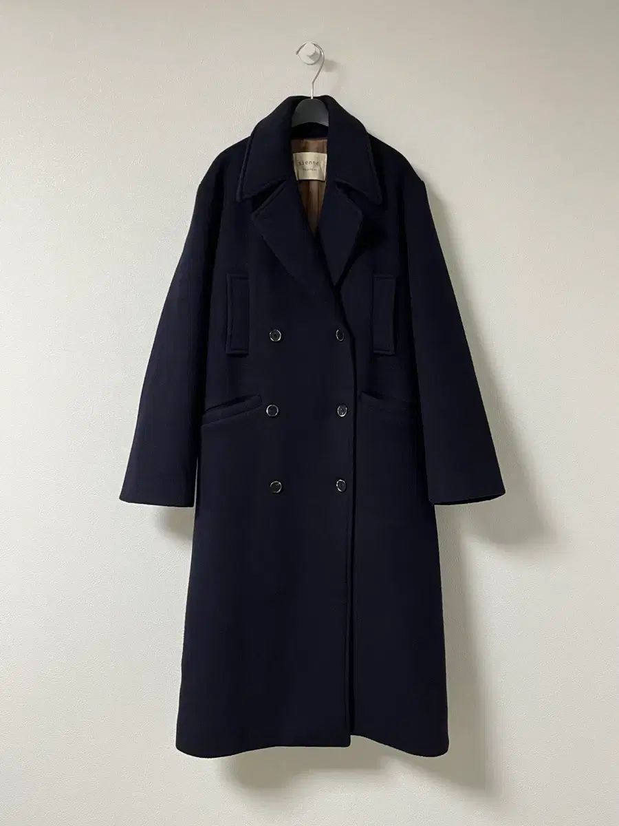 シエンヌ sienne ネイビー ダブル ロングコート - メルカリ
