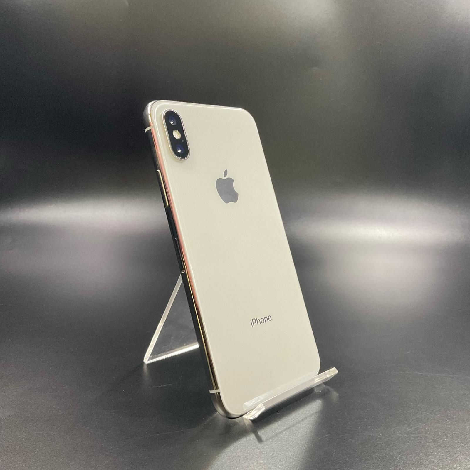 iPhone X 64GB シルバー au SIMフリー 白ロム 63%【最速発送】【難有