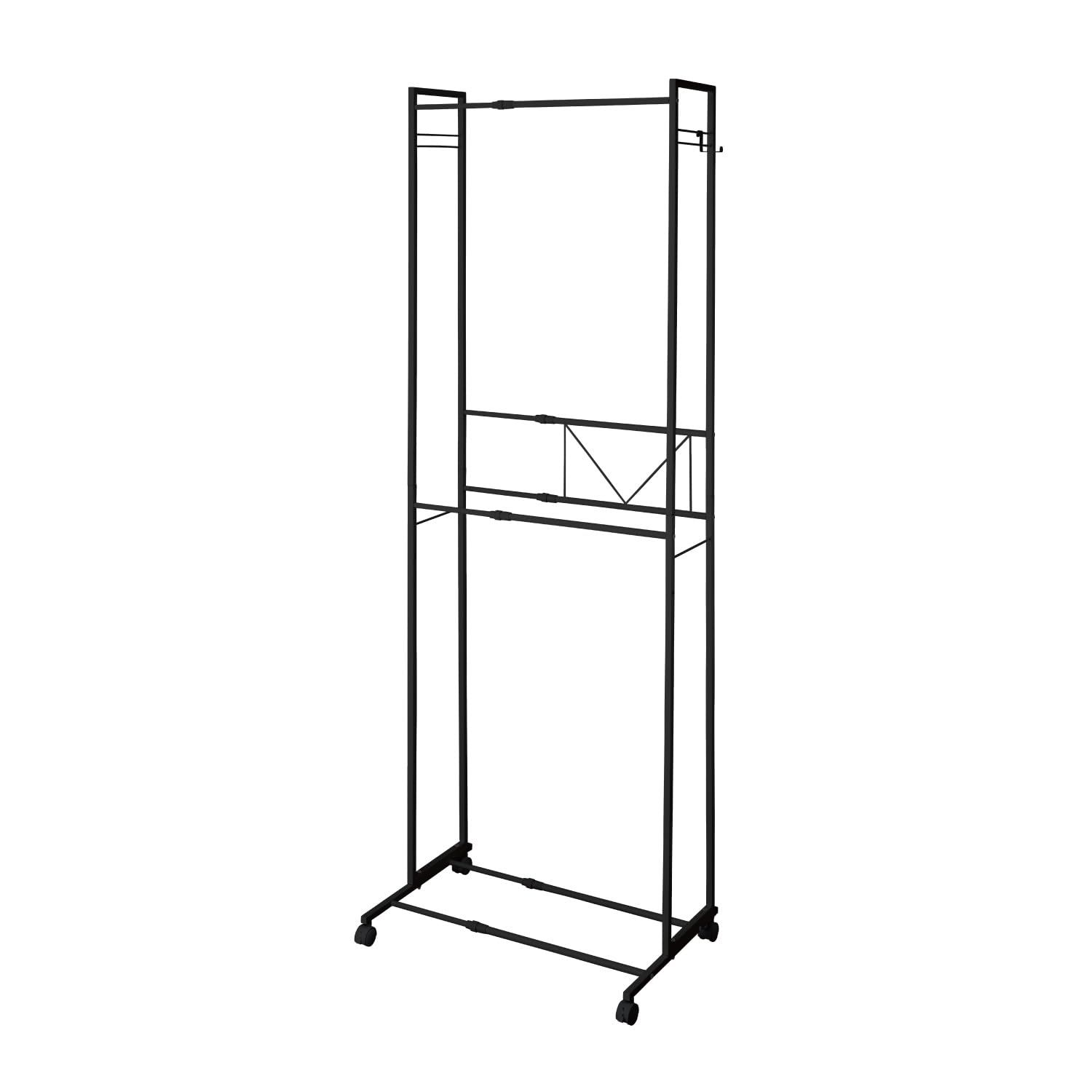 新品 Belca(ベルカ) 省スペースにたっぷり収納! 2段ハンガーラック