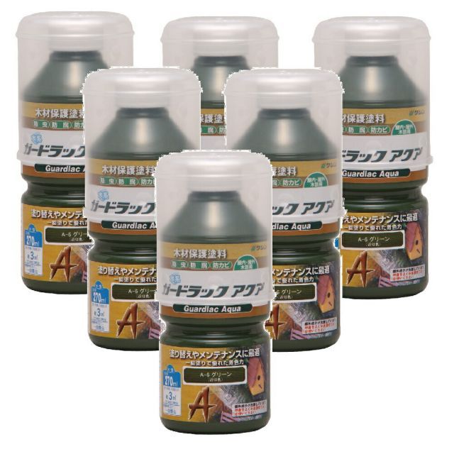 和信ペイント ガードラック アクア Ａ−６ グリーン 270ml ６缶セット