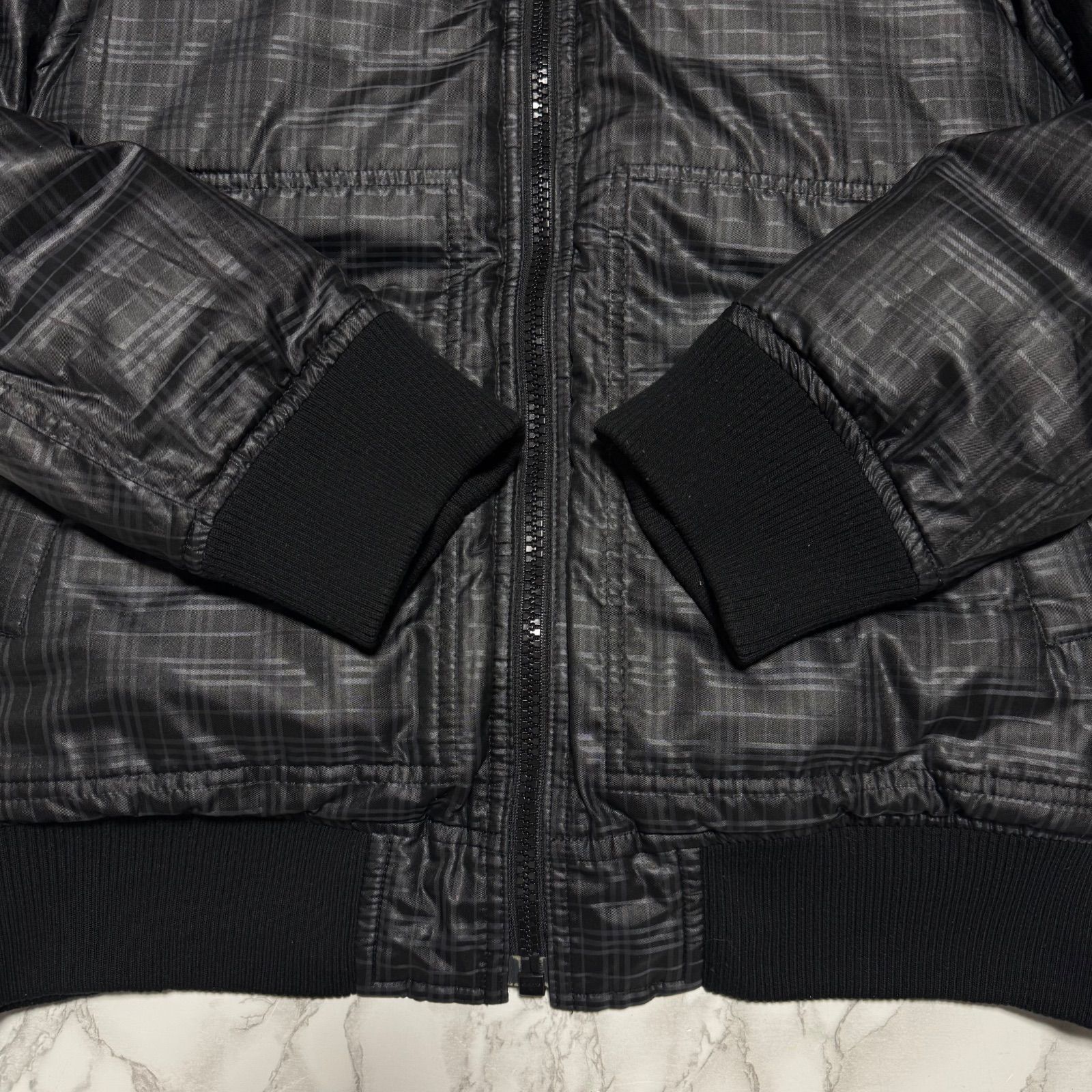 希少【BURBERRY BLACK LABEL バーバリーブラックレーベル】FUR DOWN