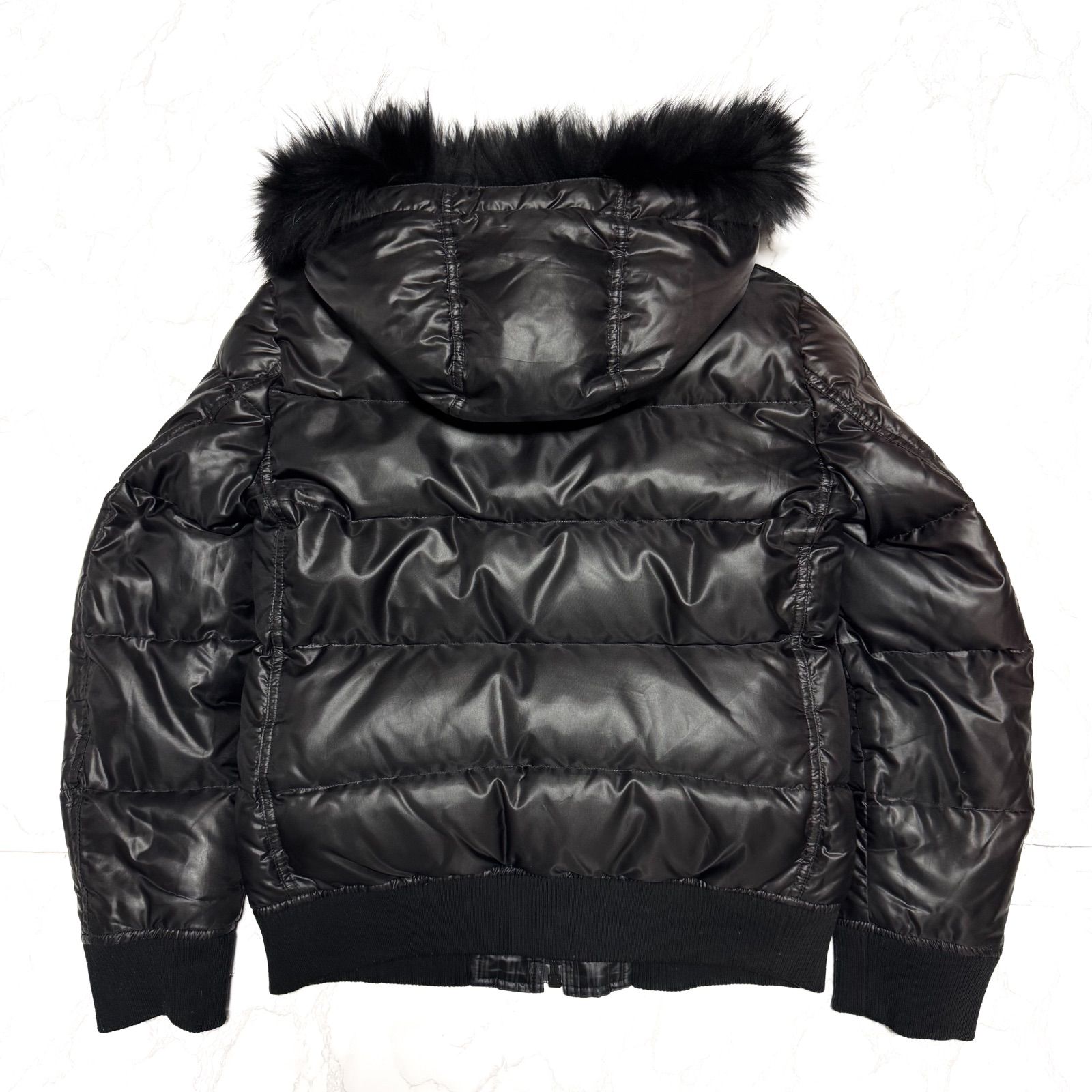 希少【BURBERRY BLACK LABEL バーバリーブラックレーベル】FUR DOWN