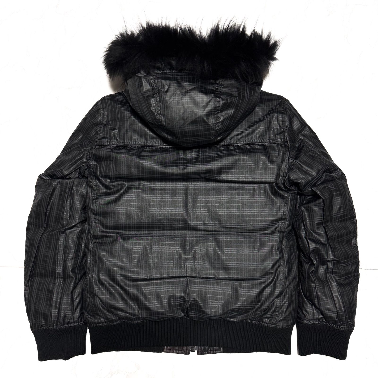 希少【BURBERRY BLACK LABEL バーバリーブラックレーベル】FUR DOWN