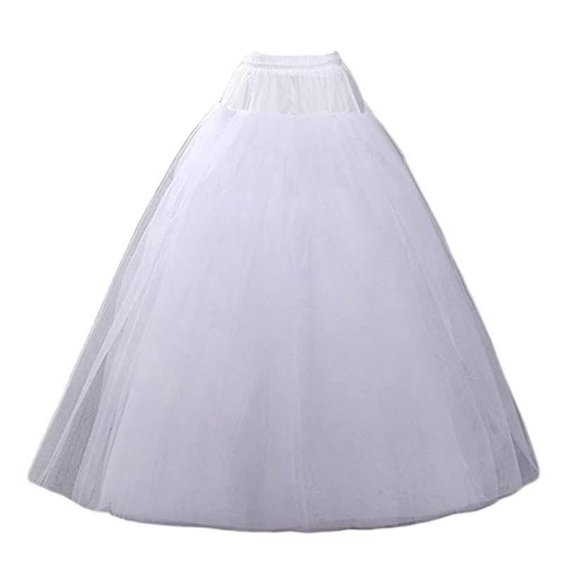 【特価商品】結婚式 花嫁ウェディング 花嫁用品 Aラインドレス ペチコート 4層 ロングパニエ 結婚式アイテム ワイヤー無し フリルいっぱい パニエ レディース フリーサイズ [FTXJEHG]