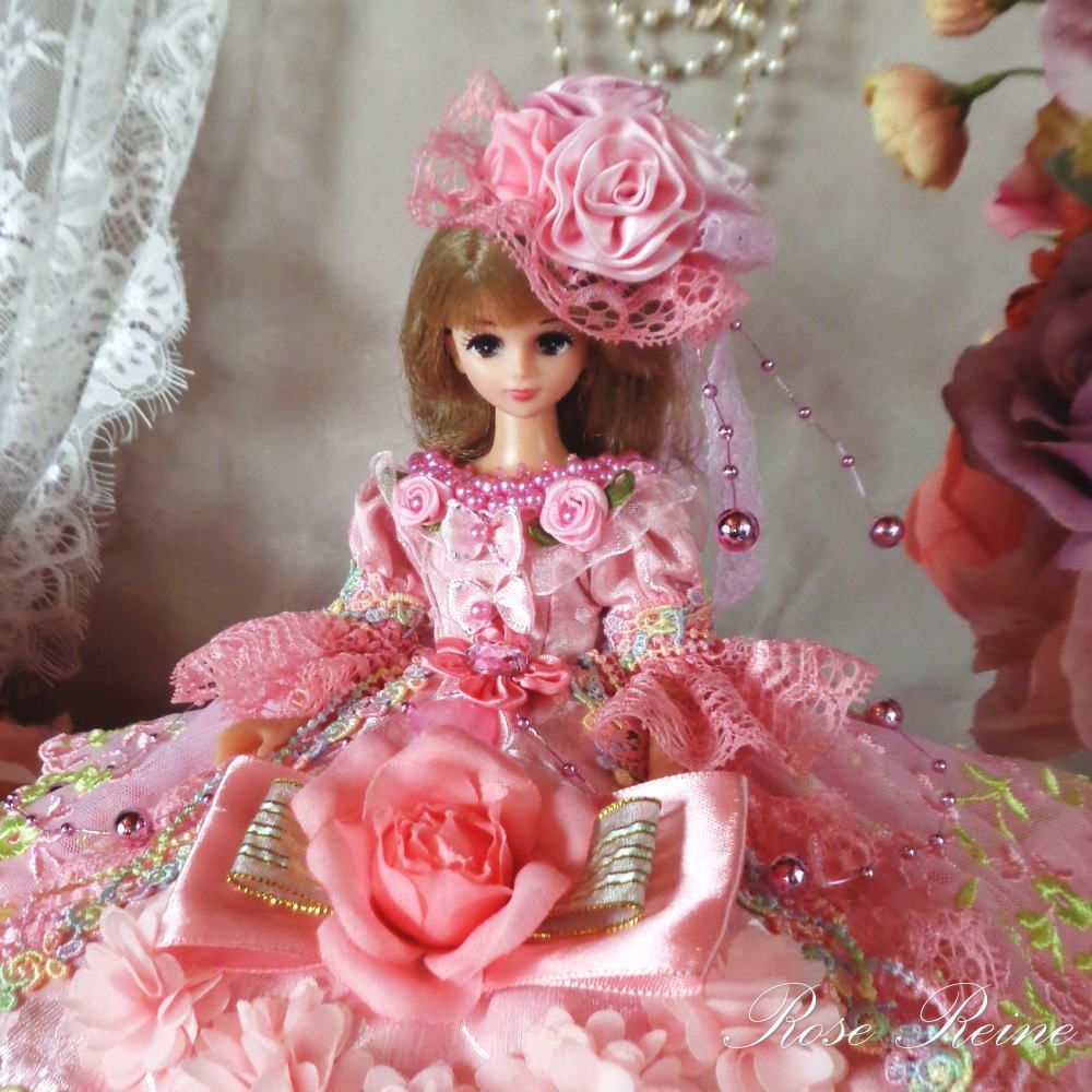 ★H様ご予約品 ベル薔薇の妖精 ロマンティックピンク プリンセスドールドレス ☆H様ご予約品 ベル薔薇の妖精 ロマンティックピンク プリンセスドール