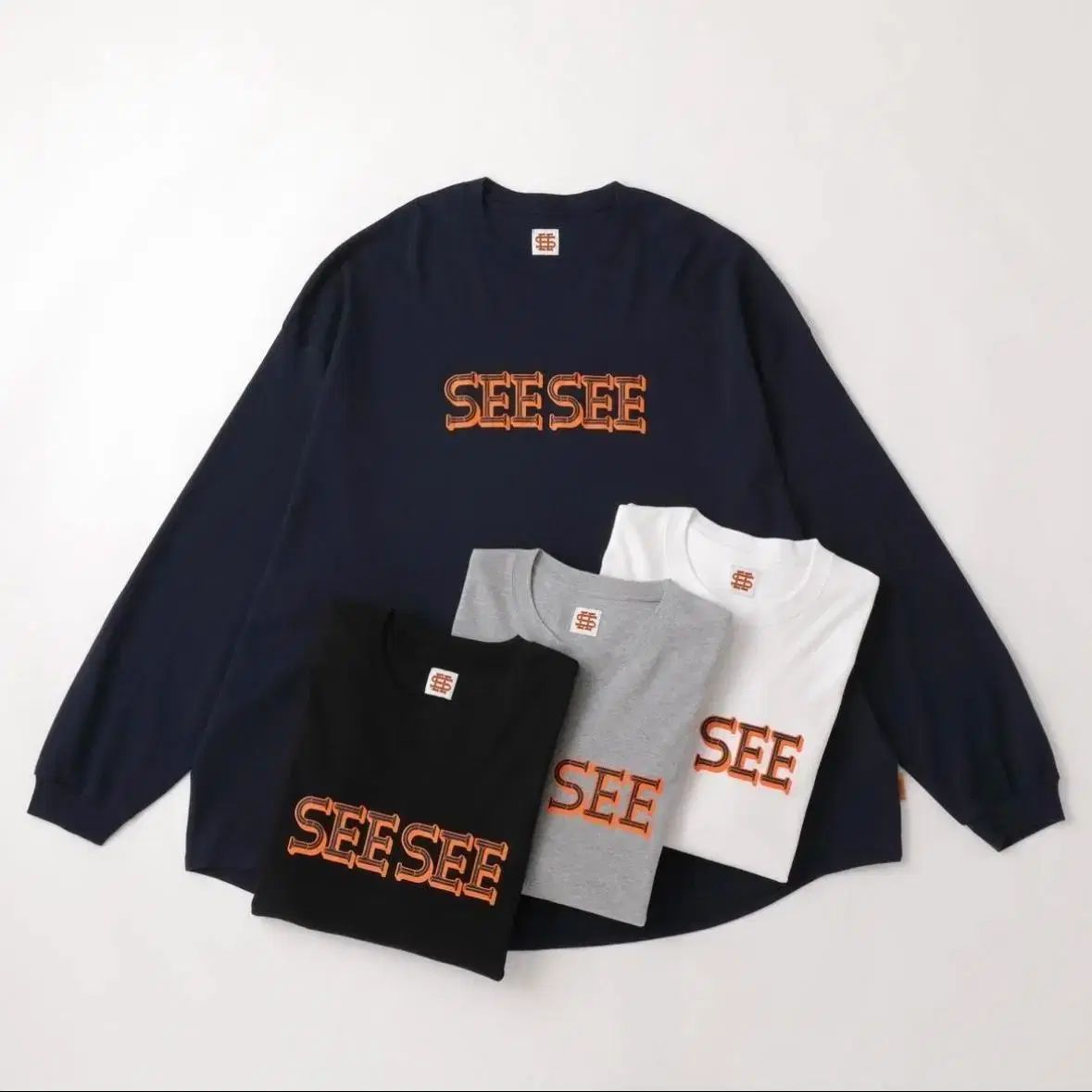 XXL) SEE SEE スーパー ビッグ ラウンド ロングスリーブ ブラック