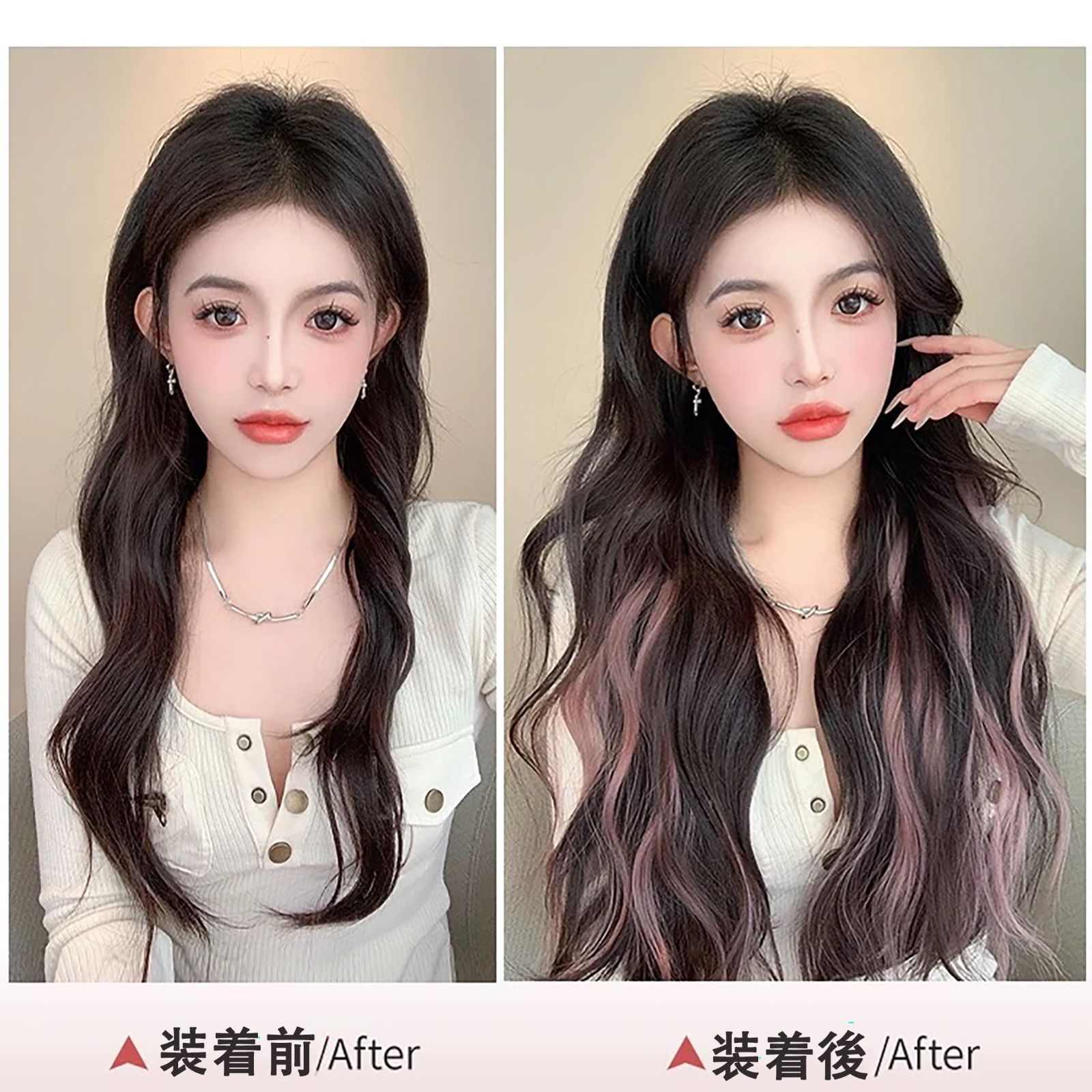 VEVE&MIKI ヘアエクステ ふわふわ巻き髪エクステ ロング 50cm