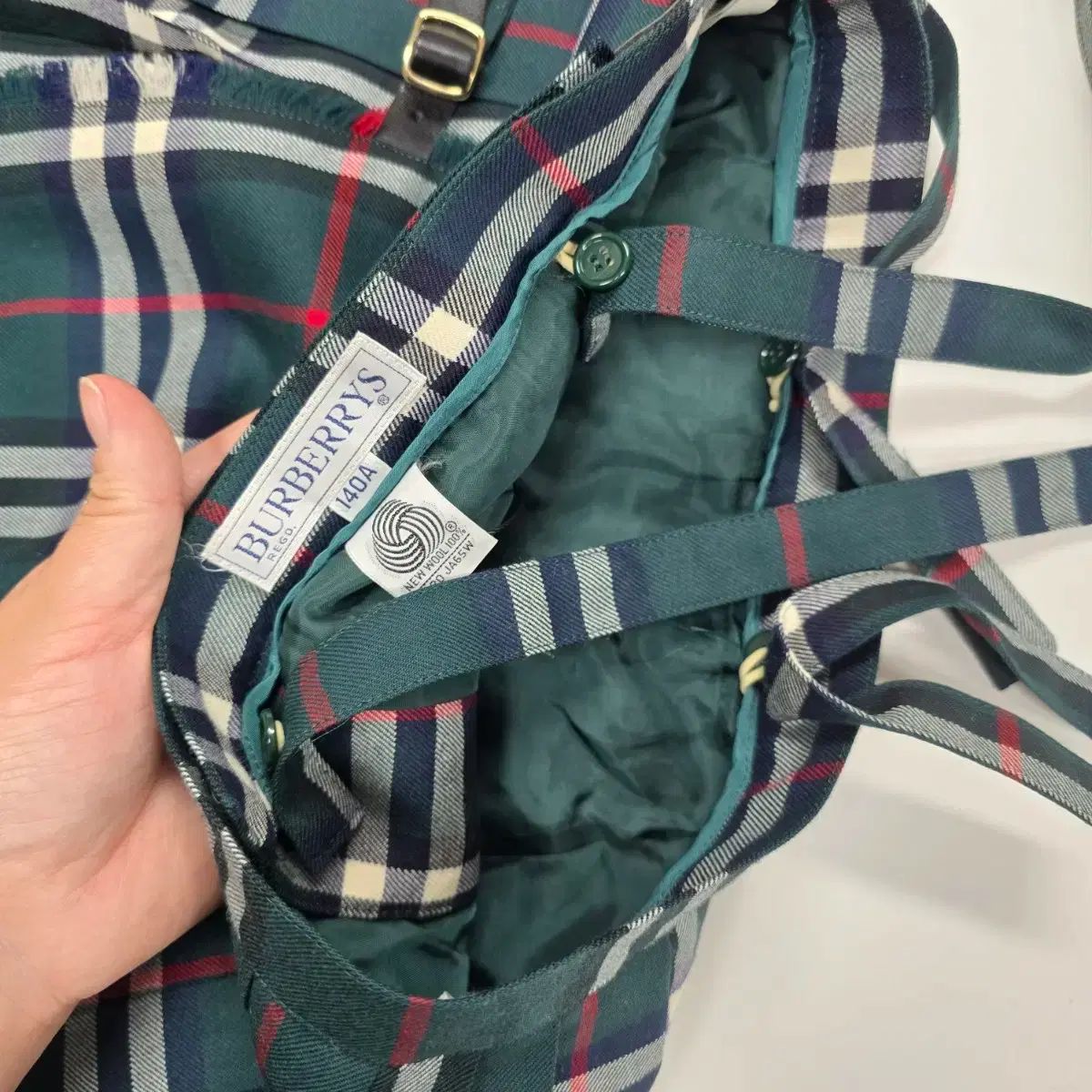 バーバリーチェック柄サスペンダー キー140 バーバリー 女の子 チェック サスペンダー ONE PIECE - メルカリ