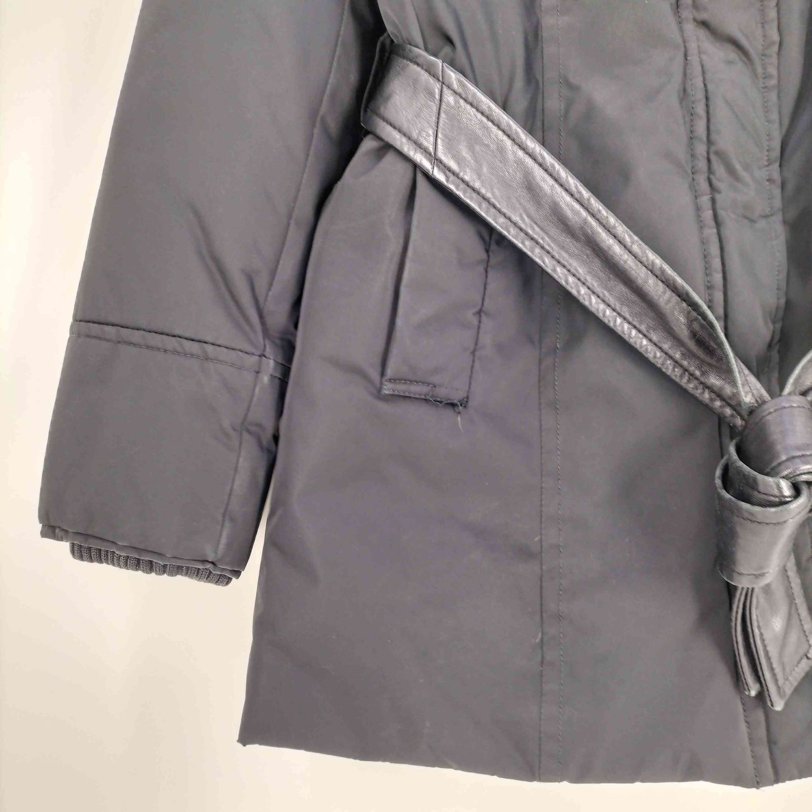 ダナキャランニューヨーク DKNY ファー付き ダブルジップ レザーベルト