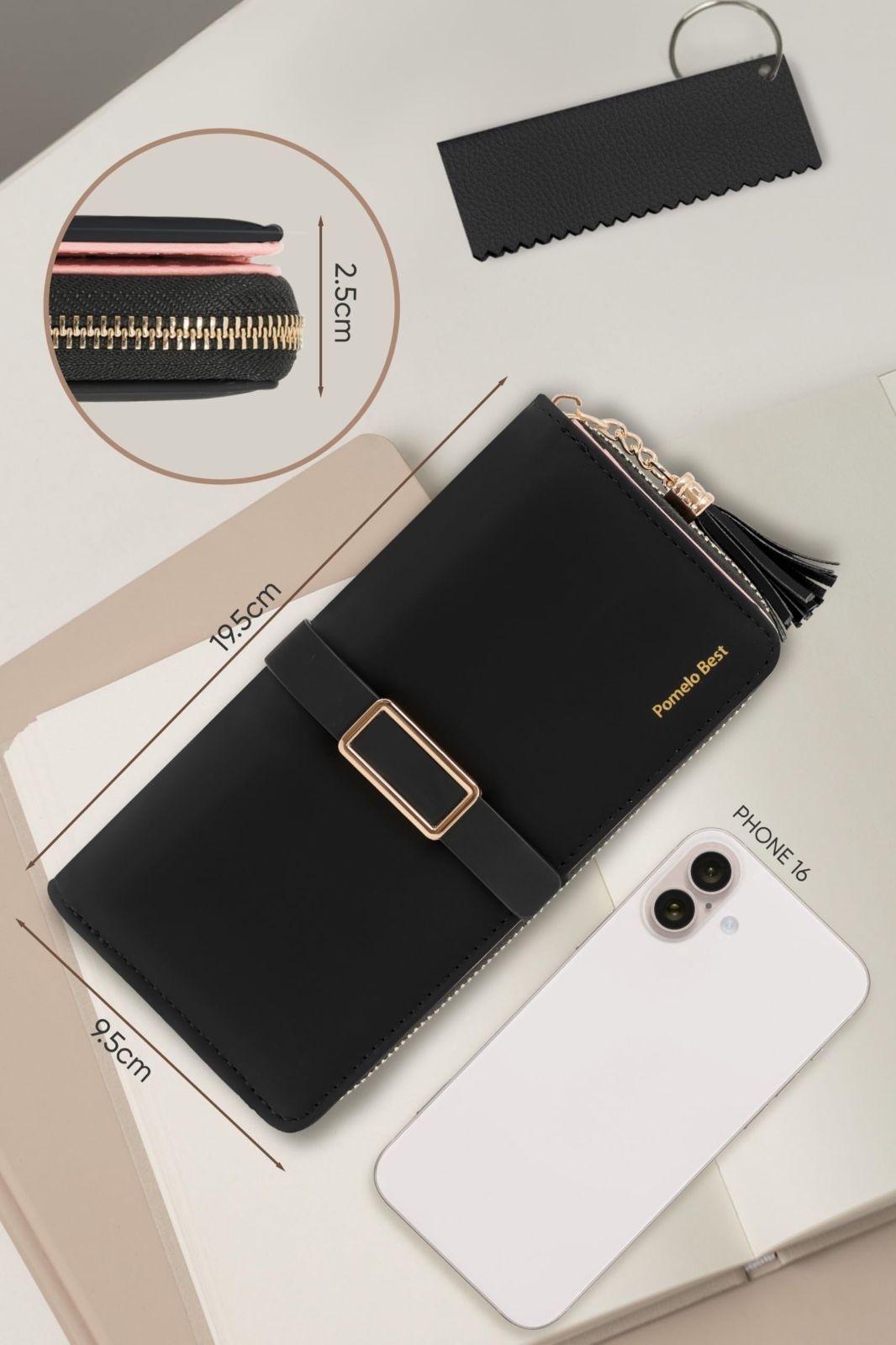 特價商品】可放手機禮物PU皮革大容量磁氣防護零錢包長款錢包女士錢包Best] [Pomelo ‐ Mercari 日本最大二手網購平台