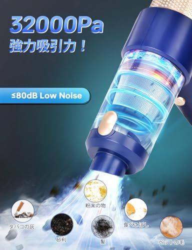 送料無料】BOLYDOOM ハンディクリーナー 車用掃除機コードレス USB充電式4000mAHバッテリー内蔵 32000PA強力吸引力 乾湿両用  超軽量 低噪音?策 車内清掃/キーボード掃除/パソコン掃除/ペット毛掃除/家庭掃除用 (ブル 49ff66ce - メルカリ