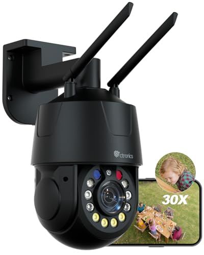 新品】【3K・30倍光学ズーム 】Ctronics 防犯カメラ 屋外 5MP 夜間150m