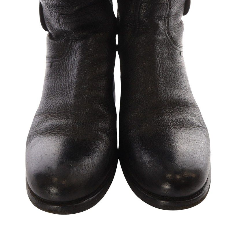 プラダ PRADA レザーロングブーツ 36 23cm 黒 ブラック /SR19 プラダ PRADA レザーロングブーツ 36 23cm 黒 ブラック /SR19