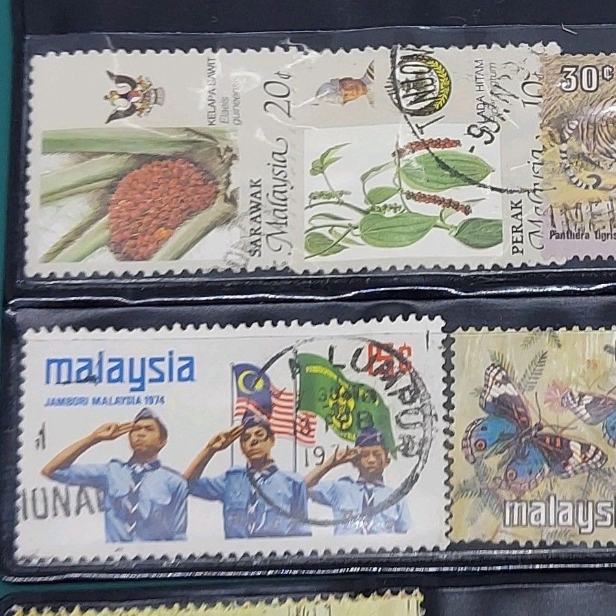 マレーシア・シンガポール 切手 使用済み 消印あり 海外切手