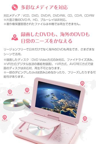 ポータブルDVDプレーヤー 12.5型/10.5インチ【業界初Type-C急速充電