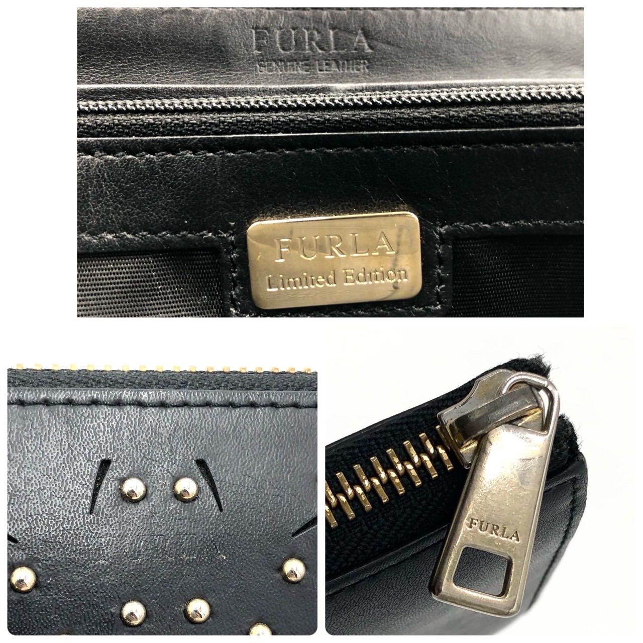 90周年記念】FURLA フルラ 長財布 家紋 BABYLON スタッズ 黒 - メルカリ
