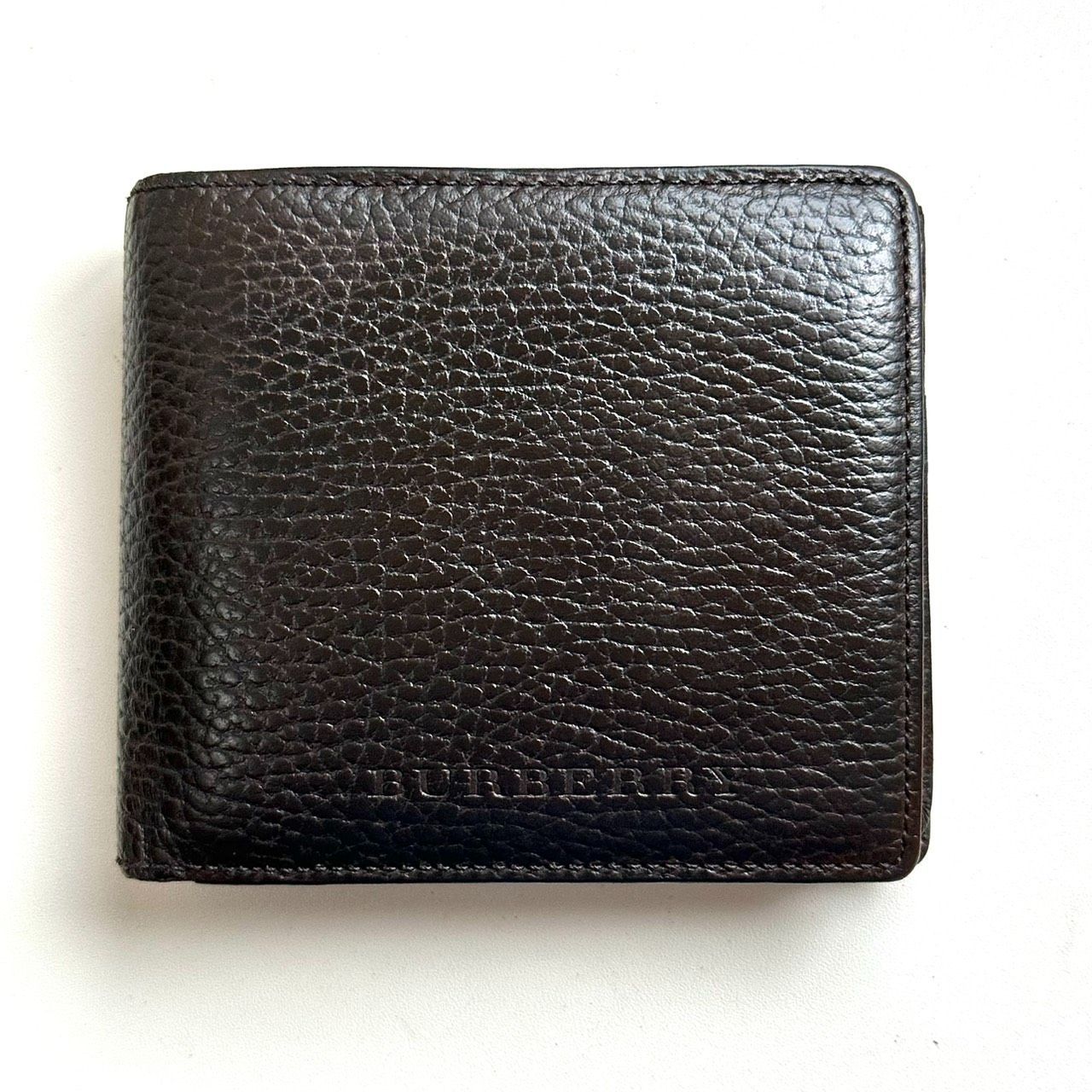 バーバリー BURBERRY 二つ折り財布 ノバチェック ダークブラウン