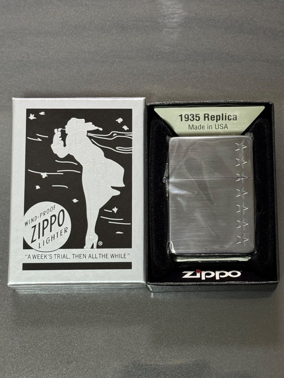 zippo Seven Stars SPIRIT SOLID BLACK 限定品 セブンスター 1935