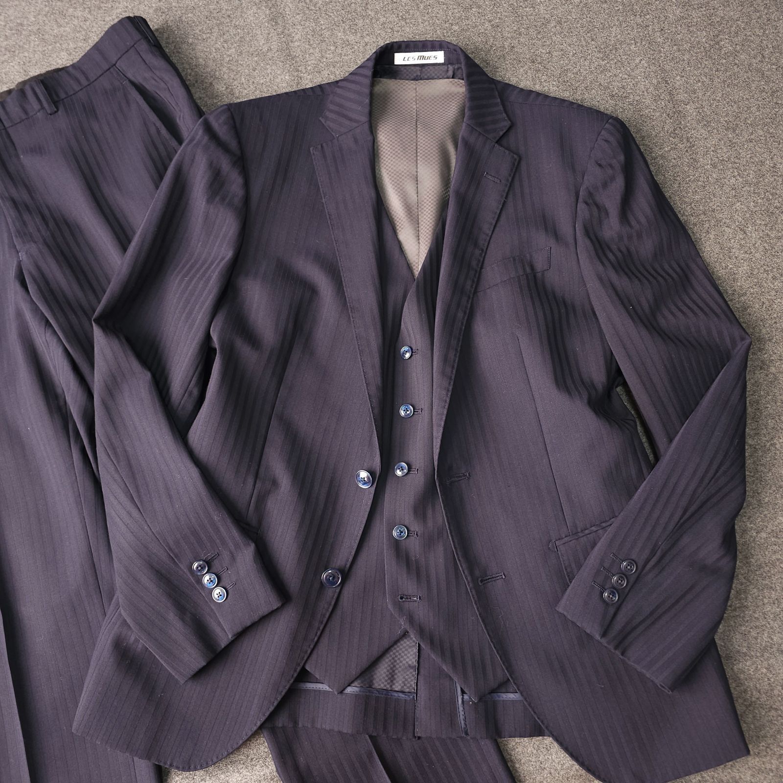 青木AOKI】LES MUES レミュー ウール 毛 スリーピース セットアップ