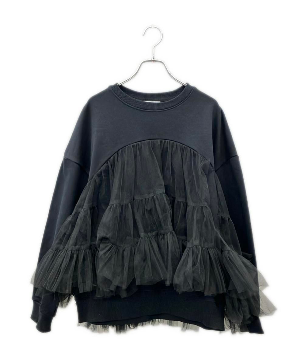 VIVIANO チュールレイヤードクルーネックスウェット 23AW サイズМ