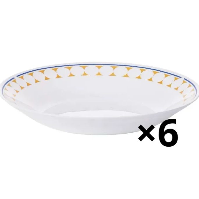 6枚セット】PYREX パイレックス ミルクグラス ミールボウル 21cm 皿