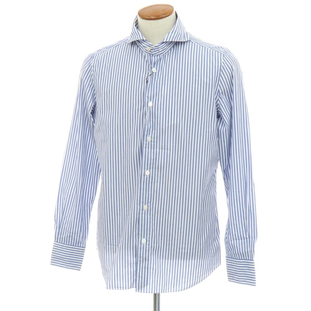 新品】フィナモレ Finamore SERGIO ストライプ カッタウェイシャツ