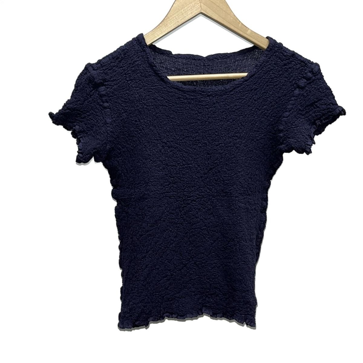 美品 me ISSAY MIYAKE リンクル カットソー 半袖 ブラック 美品 me