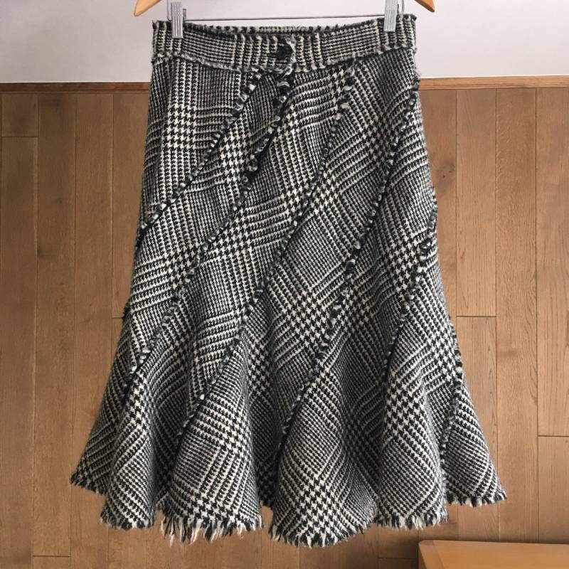 コムデギャルソンコムデギャルソン 千鳥格子スカート 美品】コムデギャルソンコムデギャルソン 千鳥格子 スカート S 【公式