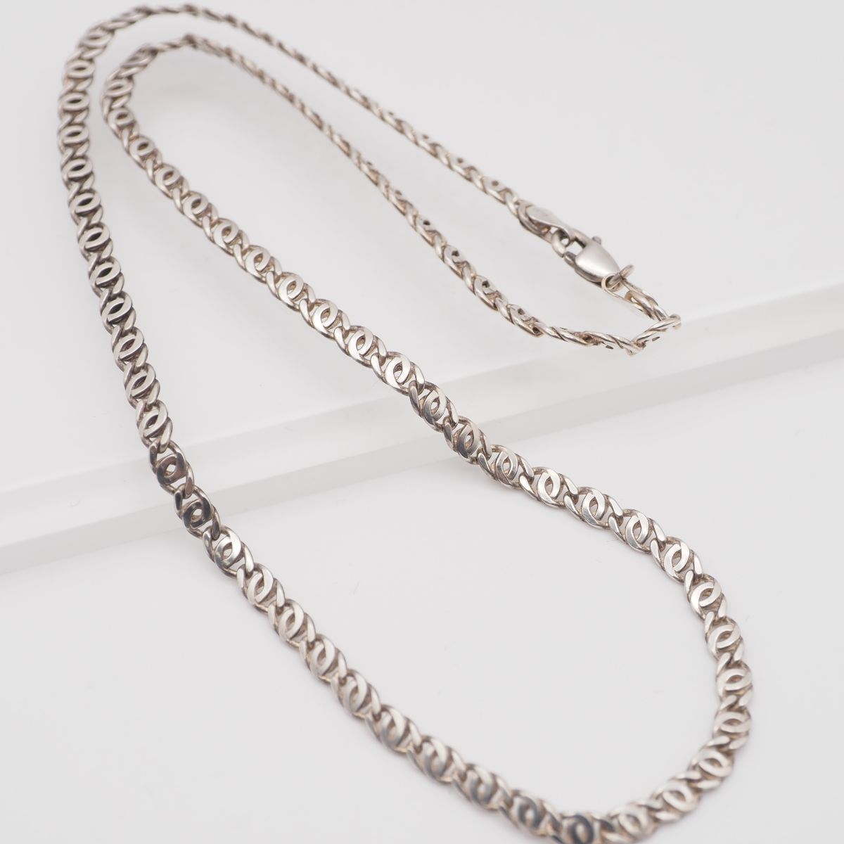 M076 ヴィンテージ 925刻印 ネックレス シルバー チェーン デザイン