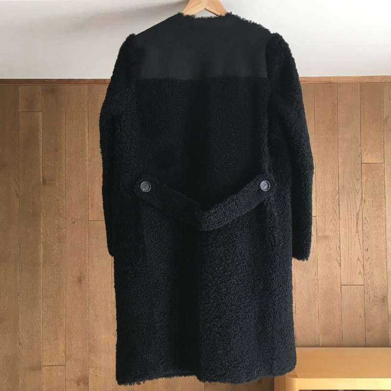 MARLENE DAM マーレンダム リアルムートンジャケット 美品 MARLENE DAM ITALY マーレンダム 羊革 ノーカラー ムートン