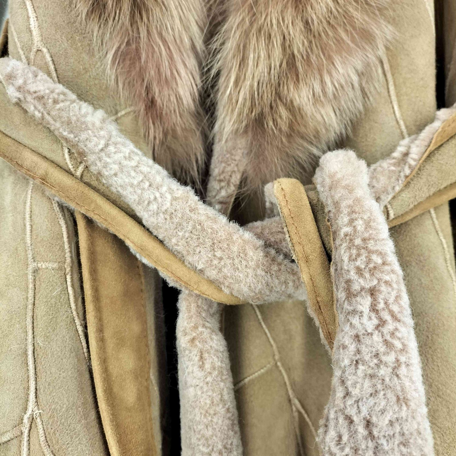 ユーズドフルギ USED古着 リアルファー ムートンジャケット レディース  