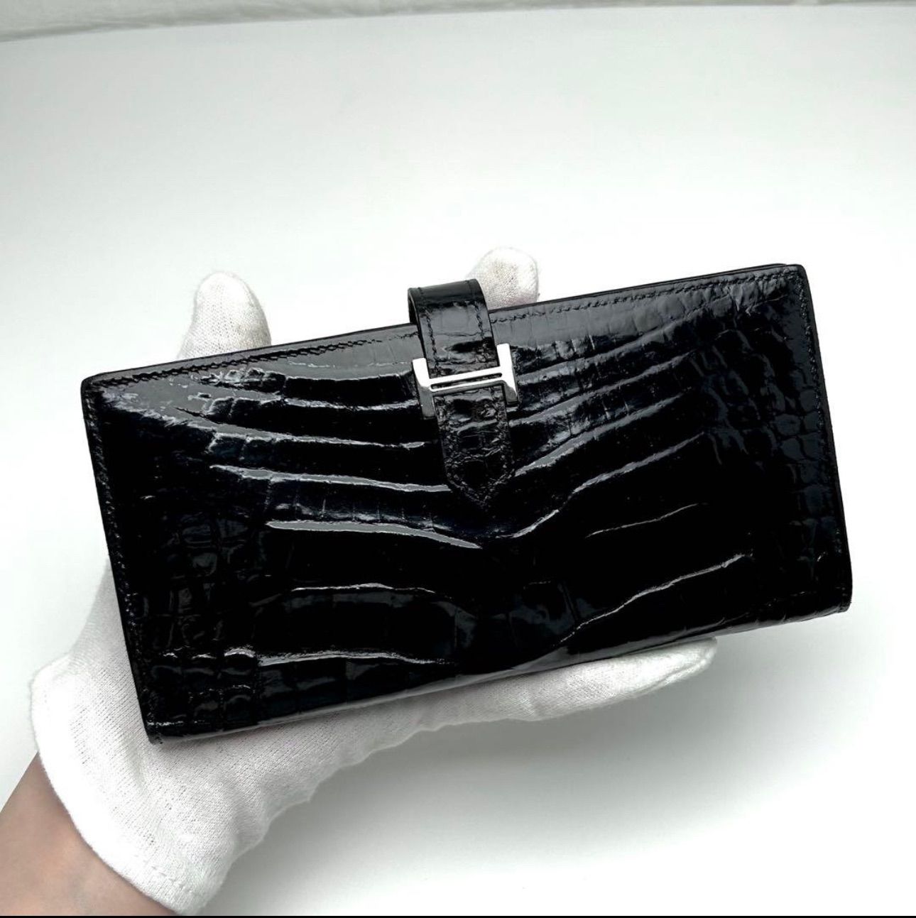 【値下げ不可】早い者勝ちHERMES ベアンスフレクロコダイルブラック HERMES エルメス 財布 ベアンスフレ 黒(ブラック) クロコダイル