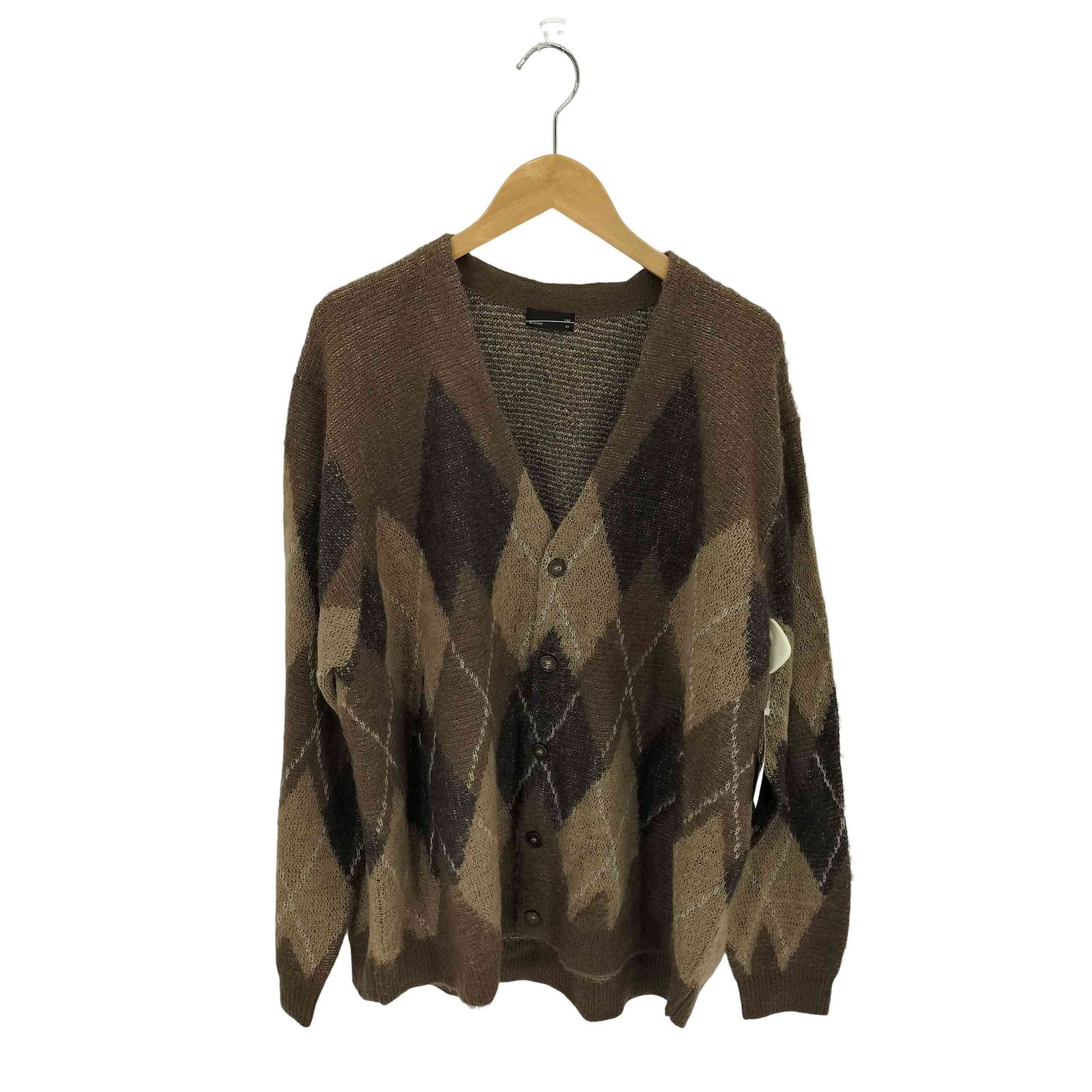 ラッドミュージシャン LAD MUSICIAN ARGYLE CARDIGAN モヘア シャギー
