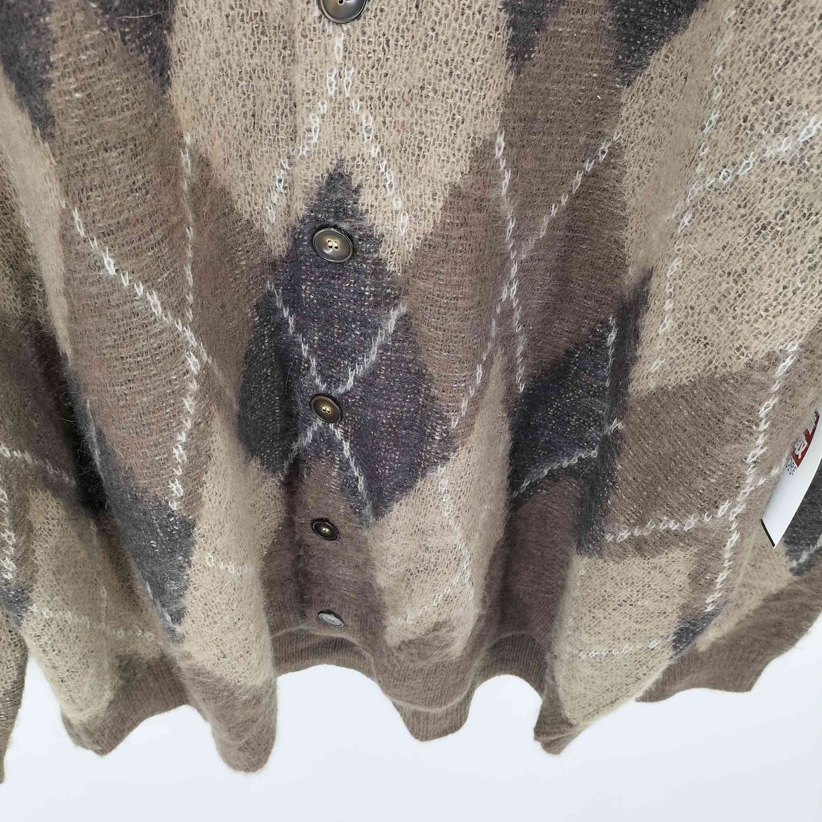ラッドミュージシャン LAD MUSICIAN ARGYLE CARDIGAN モヘア シャギー 