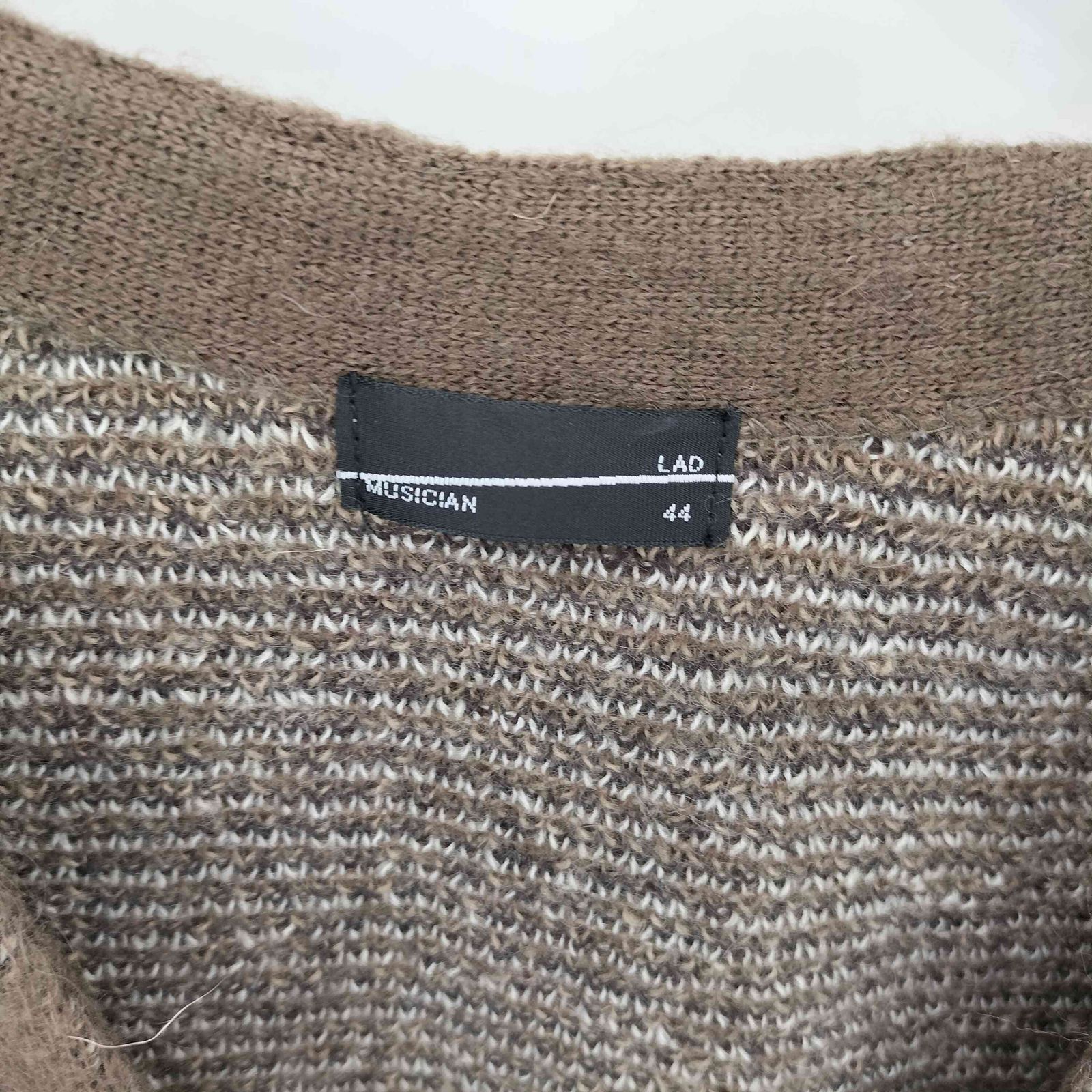 ラッドミュージシャン LAD MUSICIAN ARGYLE CARDIGAN モヘア シャギー