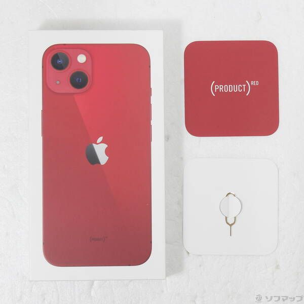 中古品〕 iPhone13 128GB プロダクトレッド MLNF3J／A SIMフリー【344