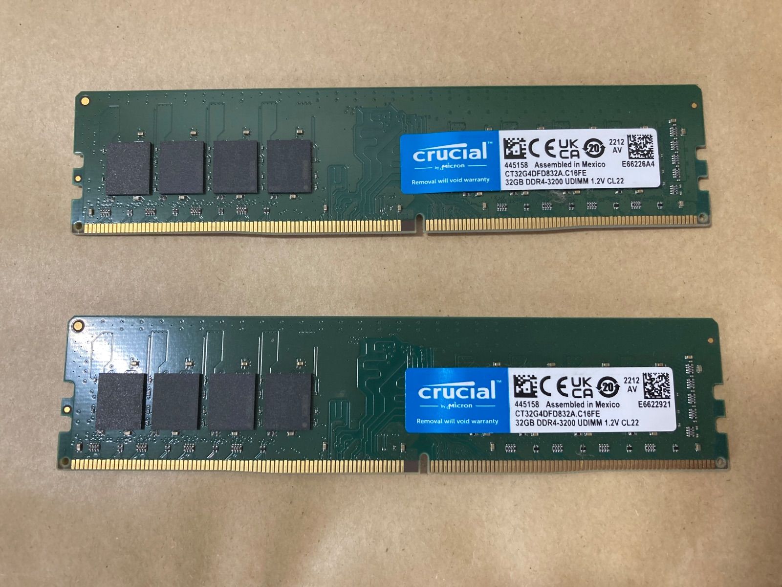Crucial DDR4-3200 64GB（32GB×2）中古品 Crucial DDR4-3200 64GB (32GB×2) - メルカリ
