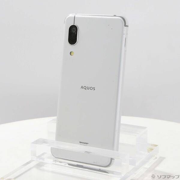 中古品〕 AQUOS sense3 lite 64GB シルバーホワイト SH-RM12 楽天 SIM