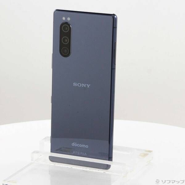 中古品〕 Xperia 5 64GB ブルー SO-01M docomoロック解除SIMフリー