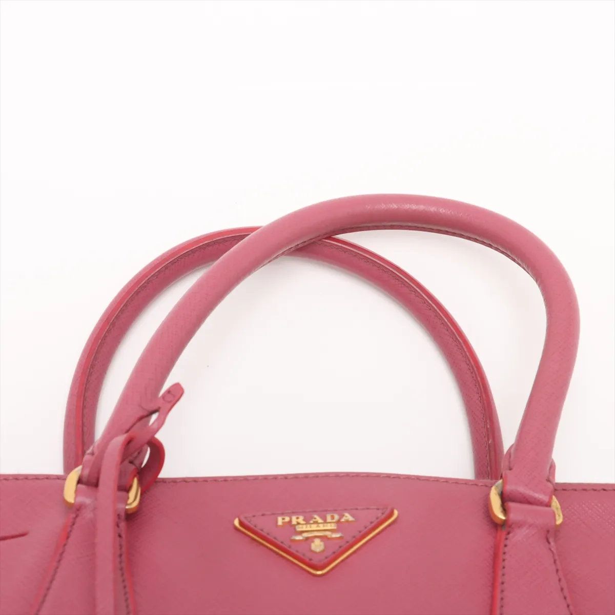 美品 プラダ サフィアーノ ガレリア レザー 2WAY ハンドバッグ 斜め