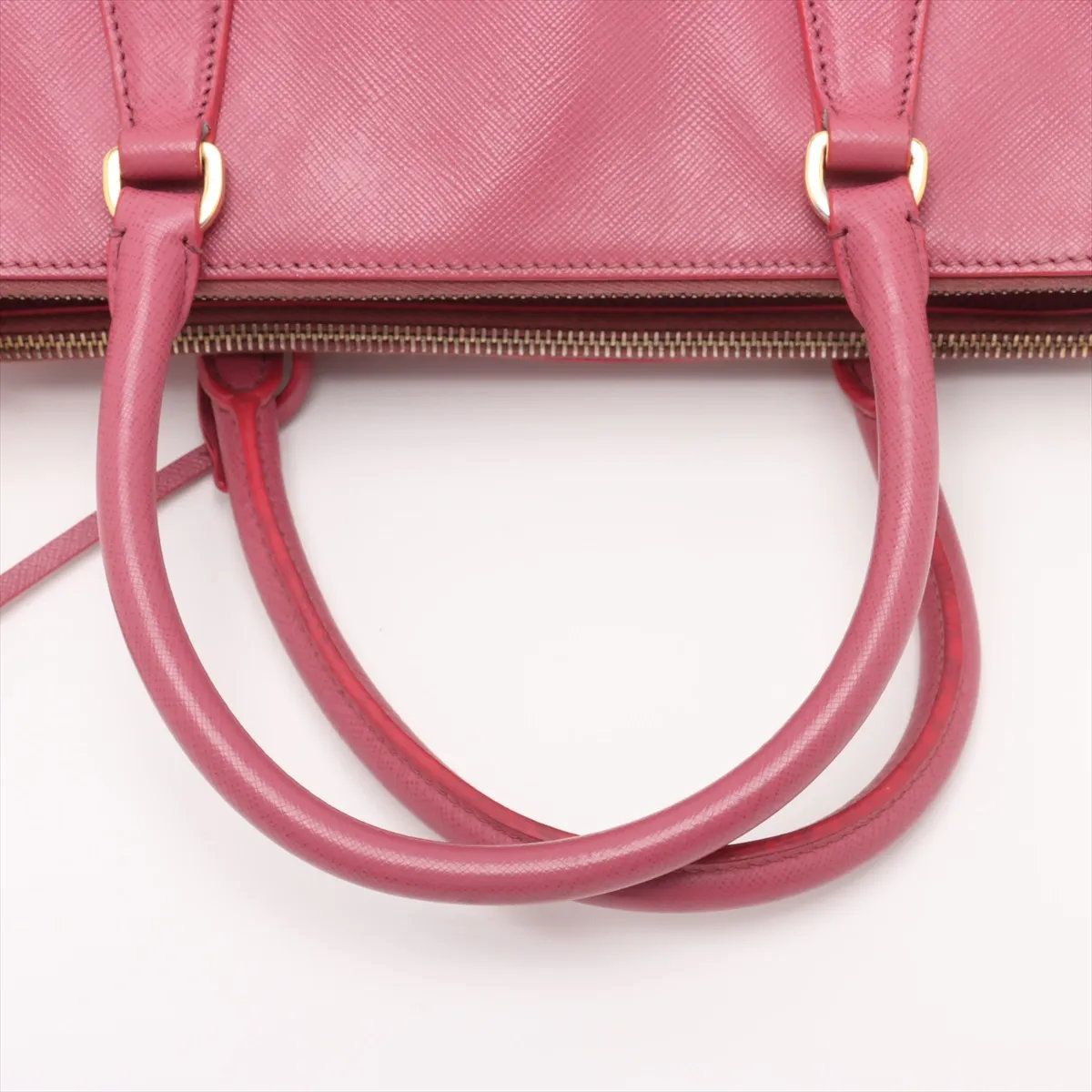 美品 プラダ サフィアーノ ガレリア レザー 2WAY ハンドバッグ 斜め