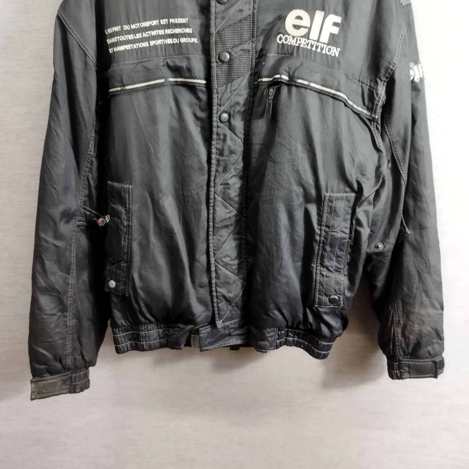 elf エルフ レーシング ジップアップ ジャケット ライダース バイク 