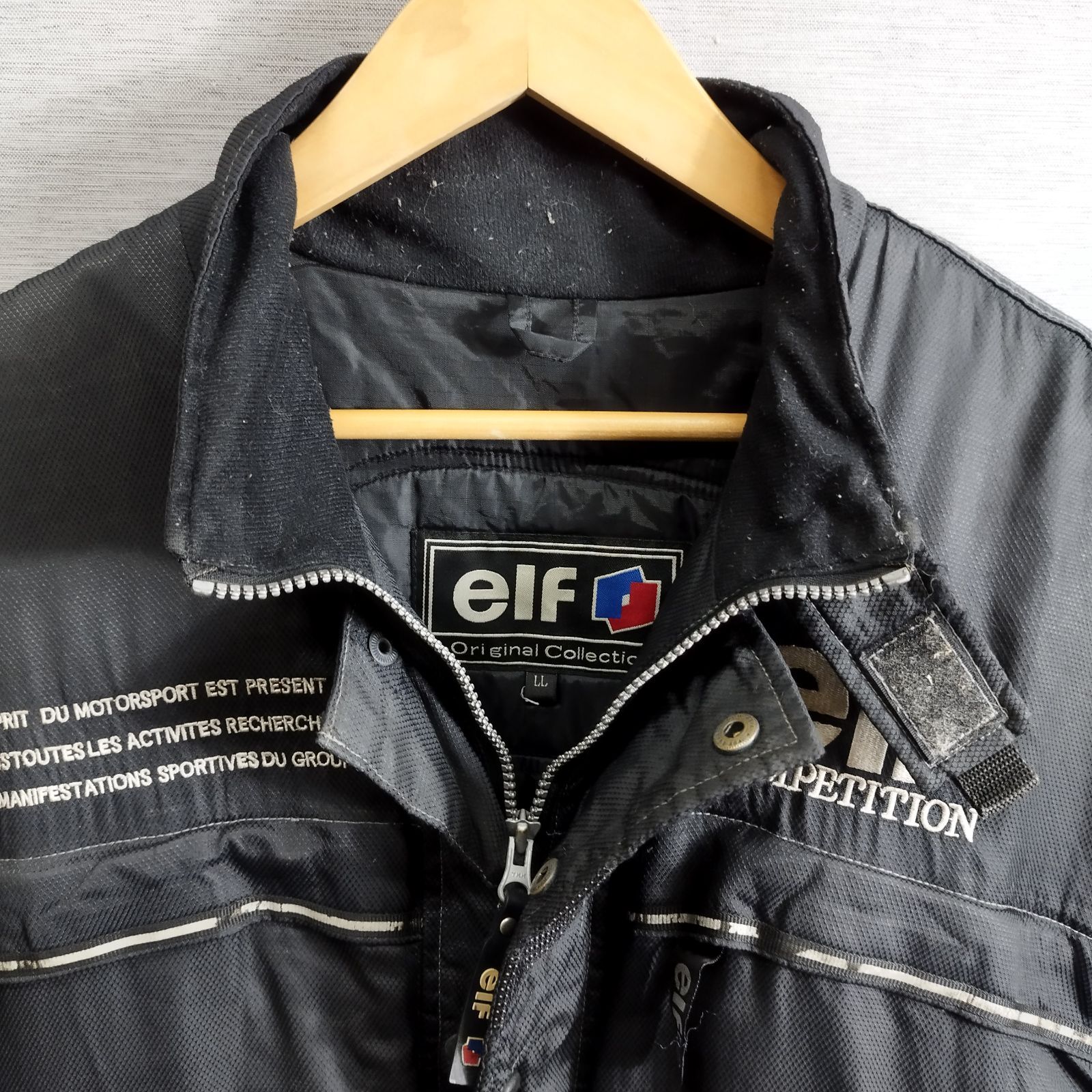 elf エルフ レーシング ジップアップ ジャケット ライダース バイク 