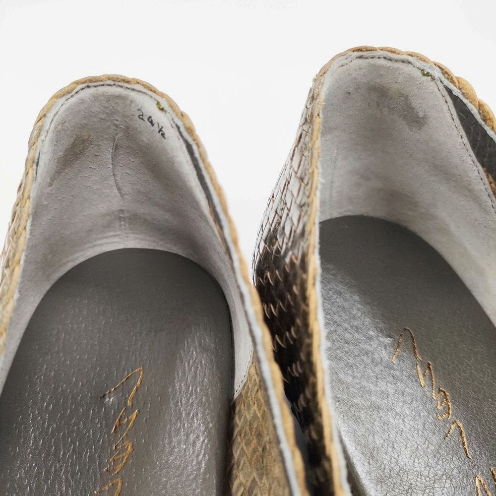 JURGEN LEHL ヨーガンレール　メッシュ　ローヒール JURGEN LEHL メッシュ 24.5cm シューズ・靴 カーキ レディース