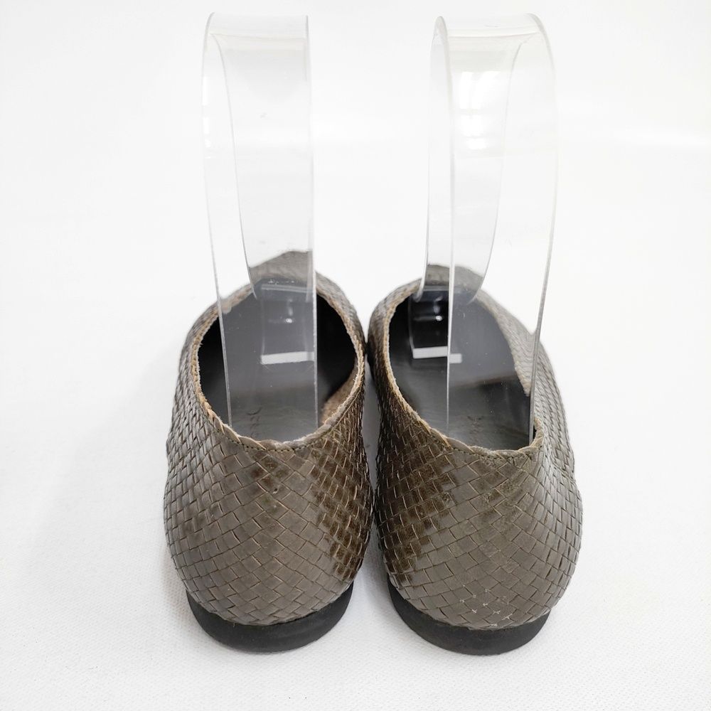 JURGEN LEHL メッシュ 24.5cm シューズ・靴 カーキ レディース